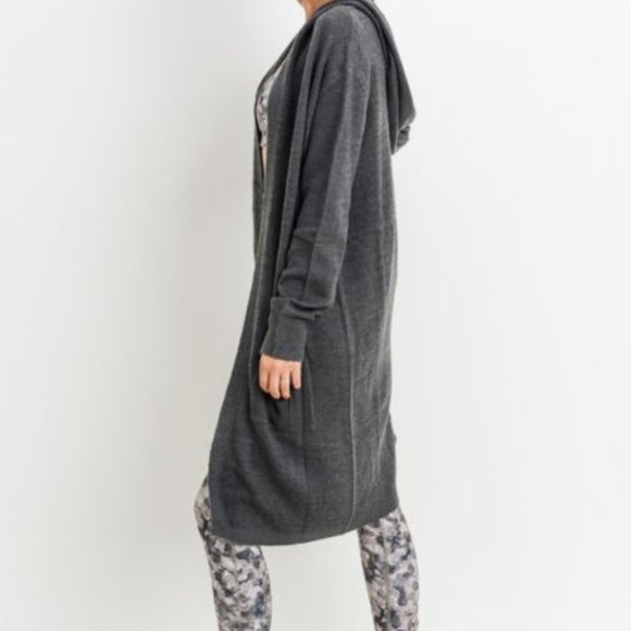 Classic Long-line Hoodie Cardigan - Picture 3 of 5